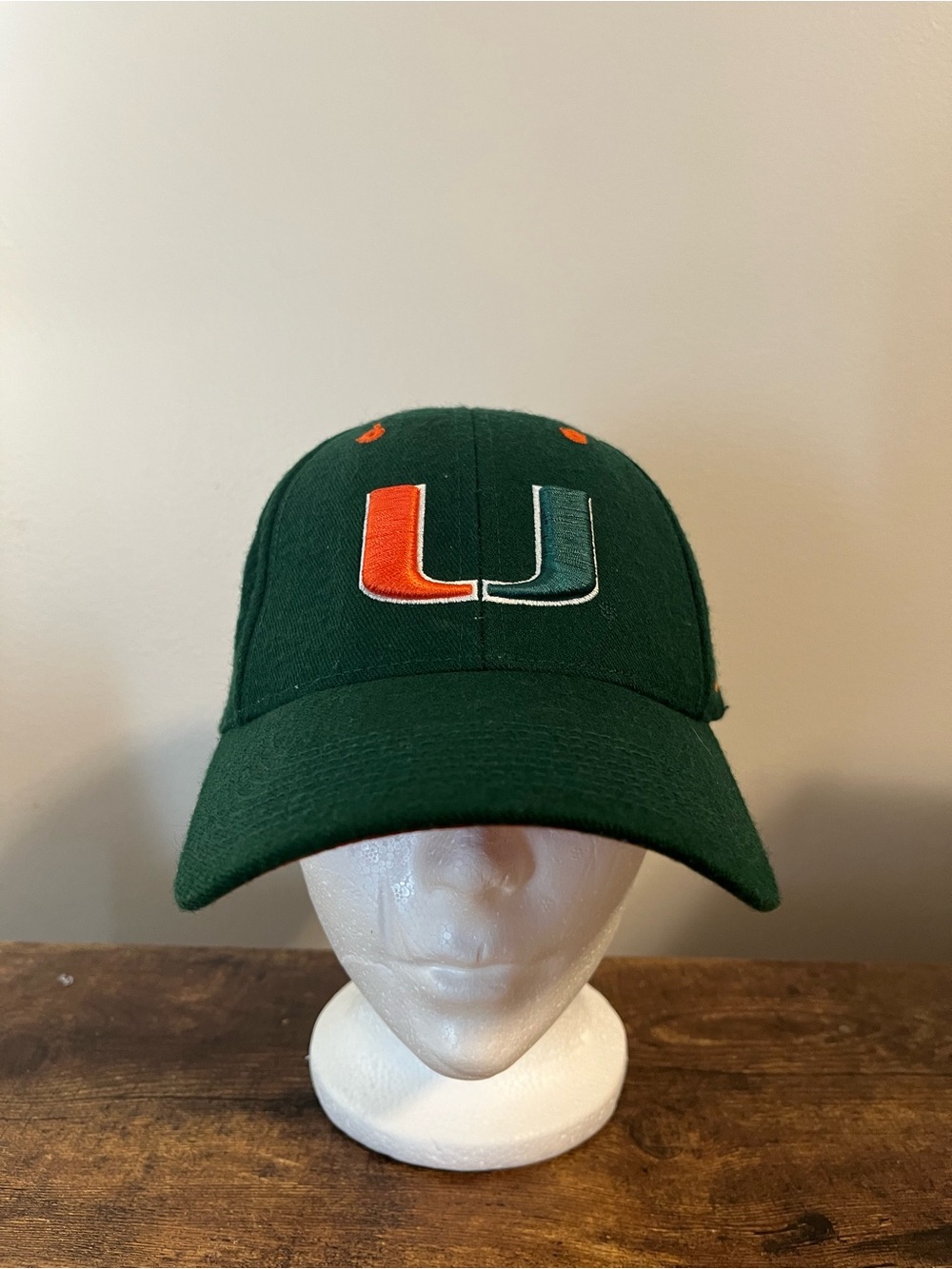 Vintage Nike Miami Hurricanes Baseball Cap 100% Wool